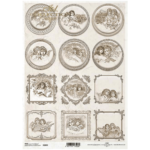 ITD COLLECTION DECOUPAGE RICE PAPER A4 - R2089