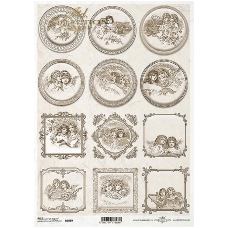 ITD COLLECTION DECOUPAGE RICE PAPER A4 - R2089 - Image 1