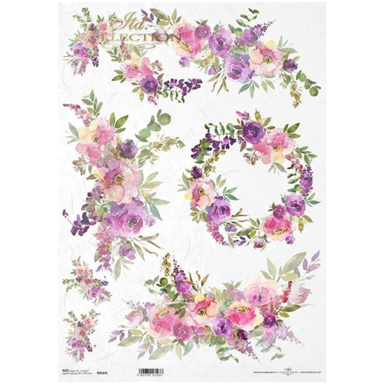 ITD COLLECTION DECOUPAGE RICE PAPER A3 - R0684L - Image 1