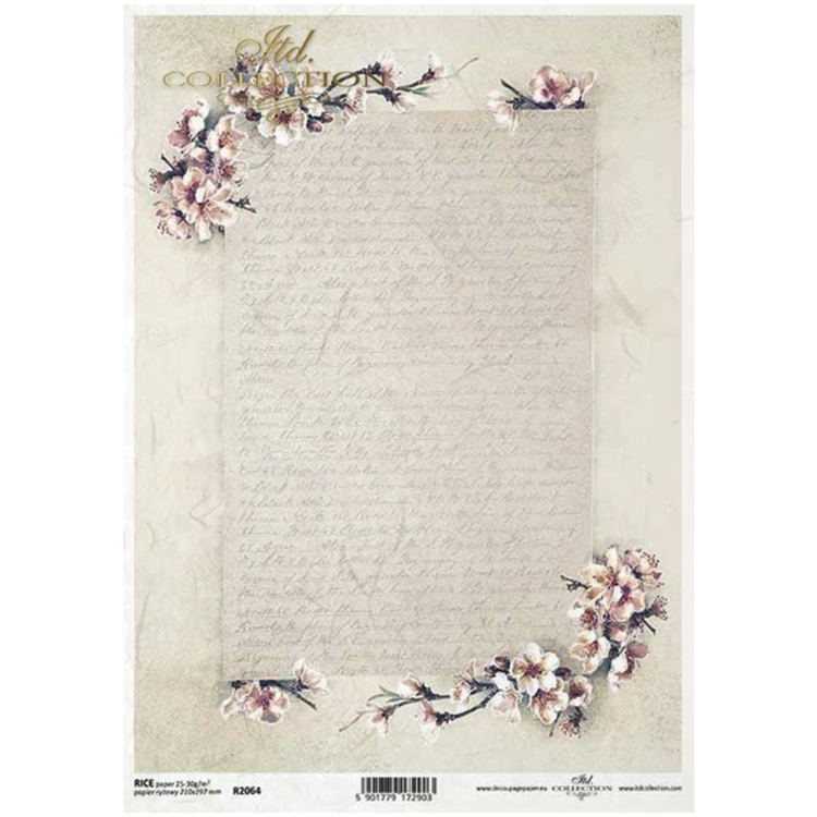 ITD COLLECTION DECOUPAGE RICE PAPER A4 - R2064 - Image 1