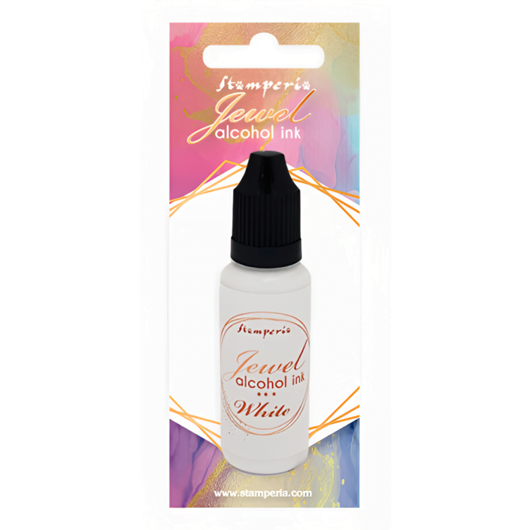 STAMPERIA JEWEL ALCOHOL INK 18 ML - KAD001 WHITE - Image 1