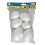 DOCRAFTS STYROFOAM EGGS SET 6PCS. ASSORTED - CPT 827906