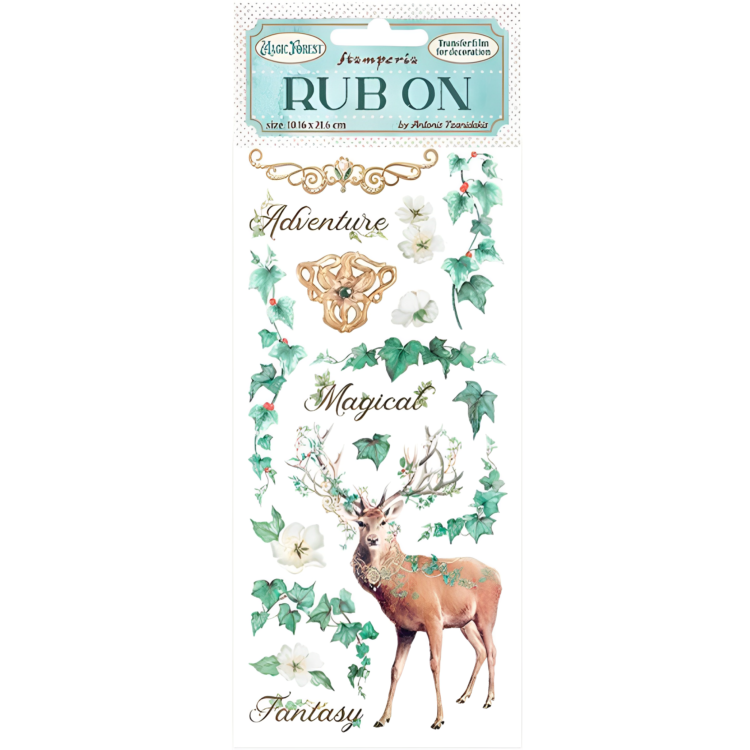 DFLRB20 STAMPERIA MAGIC FOREST RUB STICKERS ON 10.16/21.6CM - DFLRB20 - Image 1
