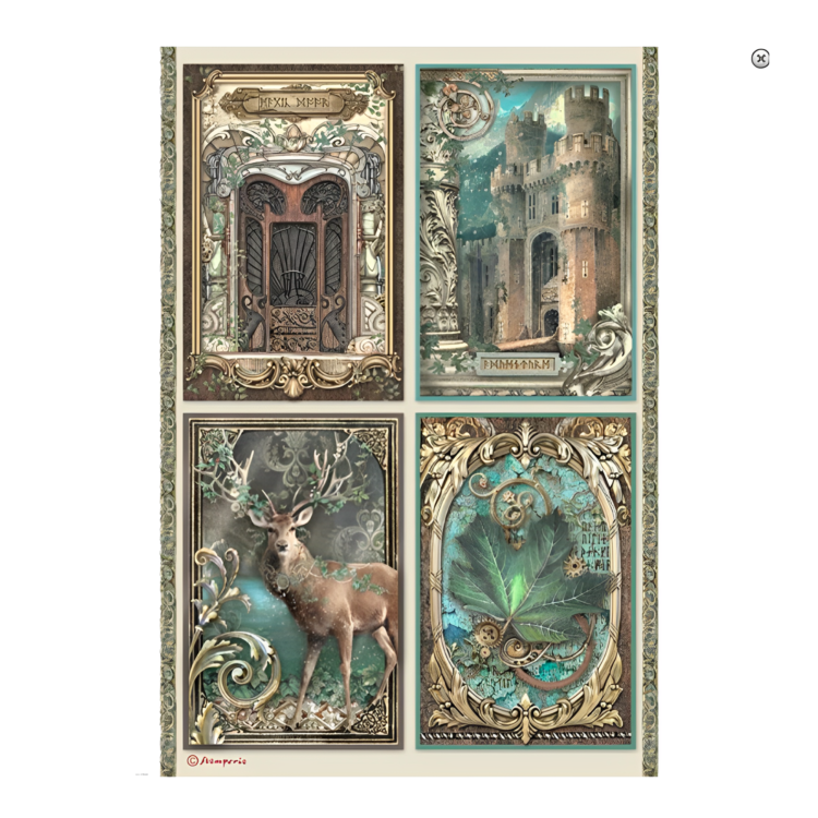 DFSA4751 STAMPERIA MAGIC FOREST DECOUPAGE RICE PAPER A4 -DFSA4751 - Image 1