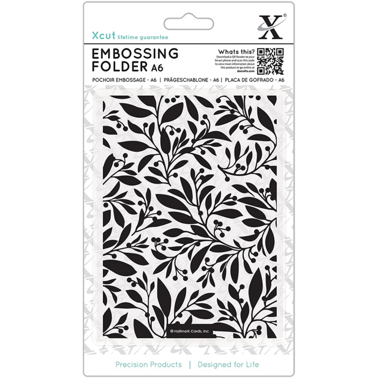 DOCRAFTS EMBOSSING FOLDER A6 - FESTIVE FLORALS XCU 515921 - Image 1