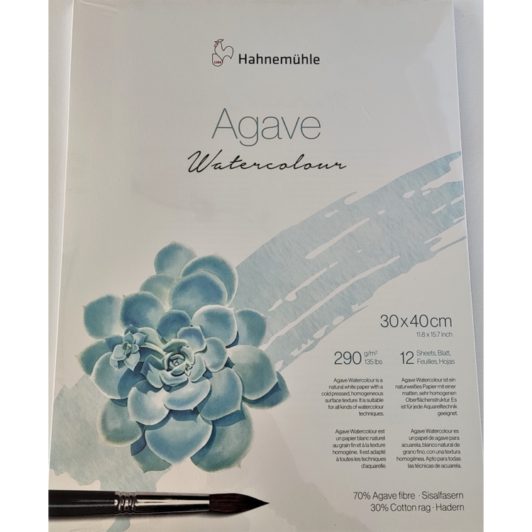 HAHNEMUHLE AGAVE WATERCOLOUR 290G, 30/40CM, 12L. - Image 1