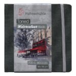 HAHNEMUHLE TONED WATERCOLOUR BOOK GREY 200G, 14/14CM, 60 PP
