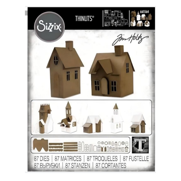 SIZZIX THINLITS CUT DIES - VILLAGE COLLECTION - Image 1