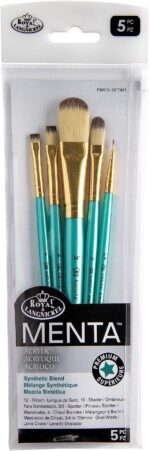R&L MENTA BRUSHES SYNTHETIC SET 5 PCS RMEN-SET981