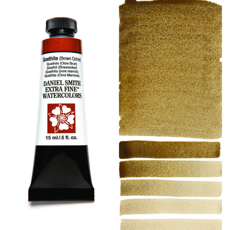 284600144_GOET BO__WC_15ml_tube_swatch DANIEL SMITH WATERCOLOR PAINT 15ML - GOETHITE 284600144 - Image 1