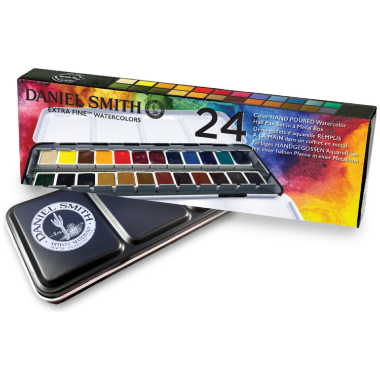 285113 DANIEL SMITH WATERCOLOR PAINT CUBE SET 24CV 285650113 - Image 1