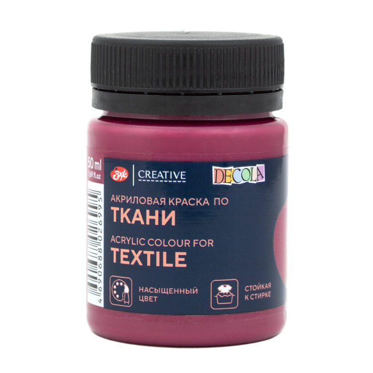 DECOLA ACRYLIC TEXTILE DYE 50 ML. -MARSALA - Image 1