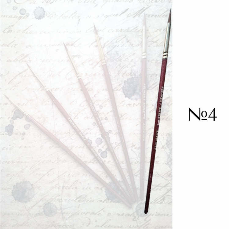 PAINTING SABLE BRUSH ROUND WITH FINE TIP No. 4 - Image 1
