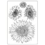 STAMPERIA SUNFLOWER ART SILICONE MOLDS FOR CASTINGS KACM09