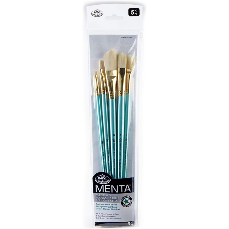 PROBA 123.jpg R&L MENTA BRUSHES SYNTHETIC SET 5 PCS RMEN-SET381 - Image 1