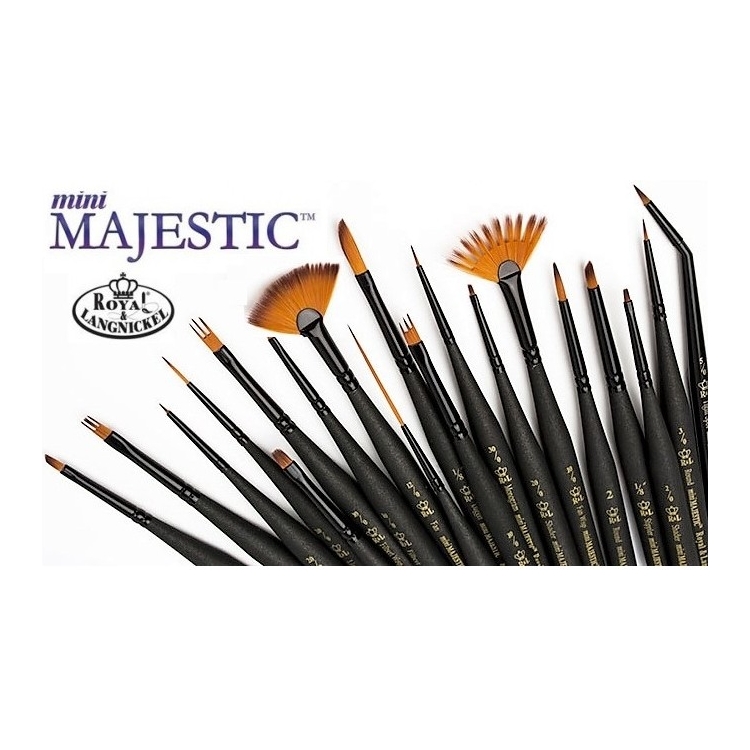 R&L MINI MAJESTIC BRUSH SYNTHETIC COMB No1/4 - 4200C - Image 2