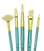 R&L MENTA BRUSHES SYNTHETIC SET 5 PCS RMEN-SET382 - Image 2