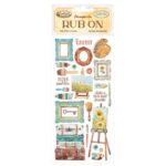 STAMPERIA SUNFLOWER ART STICKERS RUB ON 10,16/21,6CM -DFLRB31