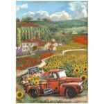 STAMPERIA SUNFLOWER DECOUPAGE RICE PAPER A4 - DFSA4769
