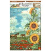 STAMPERIA SUNFLOWER ART DECOUPAGE PAPER 6PCS. A4 DFSA4XSF