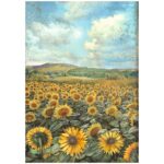 STAMPERIA SUNFLOWER ART DECOUPAGE PAPER 6PCS. A4 DFSA4XSF - Image 5