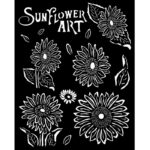 STAMPERIA SUNFLOWER ART THICK STENCIL 20 X 25 CM - KSTD136
