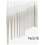 ESCODA BRUSH PERLA SYNTHETIC WHITE ROUND 1430 No3/0