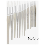 ESCODA BRUSH PERLA SYNTHETIC WHITE ROUND 1430 No4/0