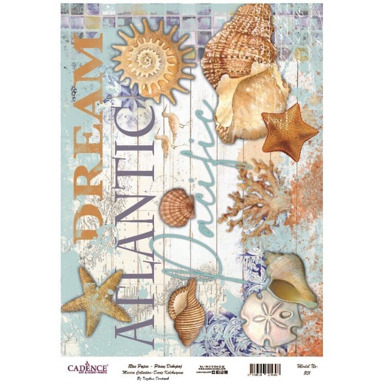 CADENCE DECOUPAGE RICE PAPER A3 - 801 - Image 1