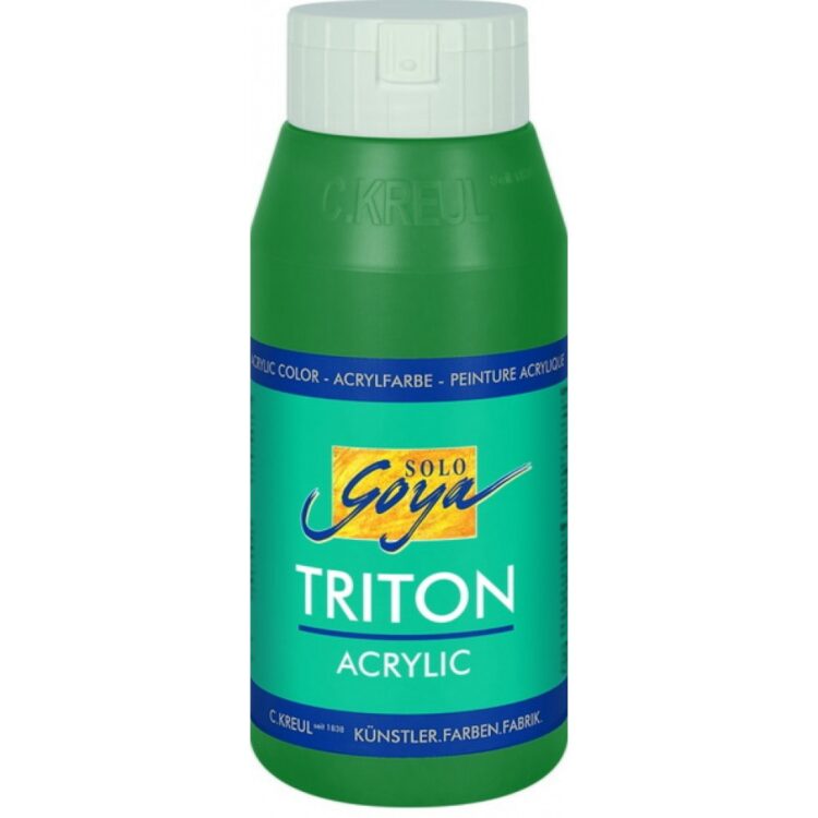 SOLO GOYA ACRYLIC PAINT TRITON 750 ML. - DARK GREEN - Image 1