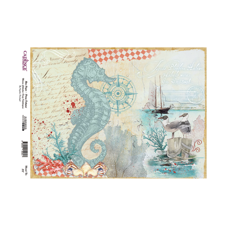 818 CADENCE DECOUPAGE RICE PAPER A3 - 818 - Image 1