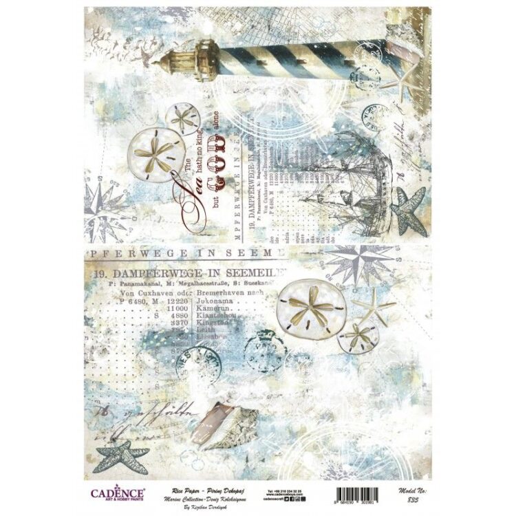 835 CADENCE DECOUPAGE RICE PAPER A3 - 835 - Image 1