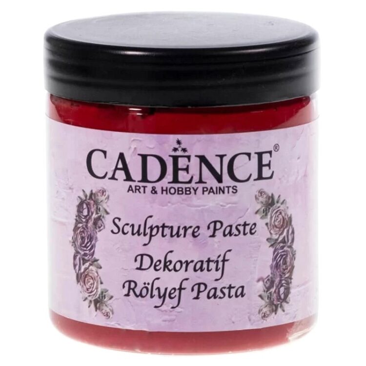 8699036766824 CADENCE EMBOSSED SCULPTURAL PASTE 250 ML. - RED - Image 1