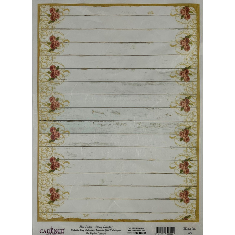 CADENCE DECOUPAGE RICE PAPER A3 - 979 - Image 1