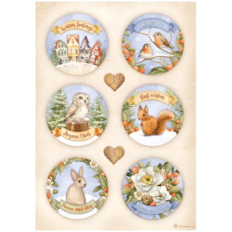 DFSA4799. STAMPERIA WINTER DECOUPAGE RICE PAPER A4 - DFSA4799 - Image 1