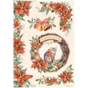 STAMPERIA CHRISTMAS DECOUPAGE RICE PAPER A4 - DFSA4803