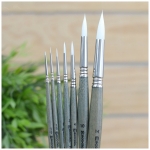 ESCODA BRUSH PERLA SYNTHETIC WHITE ROUND 1430 No4/0 - Image 2