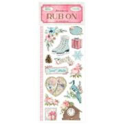 STAMPERIA SWEET WINTER RUB STICKERS ON 10.16/21.6CM - DFLRB09