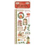 STAMPERIA CHRISTMAS STICKERS RUB ON 10,16/21,6CM - DFLRB10