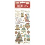 STAMPERIA CHRISTMAS STICKERS RUB ON 10,16/21,6CM - DFLRB36