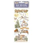 STAMPERIA WINTER VALLEY STICKERS RUB ON 10.16/21.6CM -DFLRB39
