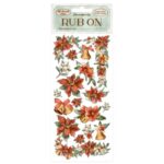 STAMPERIA CHRISTMAS STICKERS RUB ON 10,16/21,6CM - DFLRB40