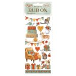 STAMPERIA CHRISTMAS STICKERS RUB ON 10,16/21,6CM - DFLRB41