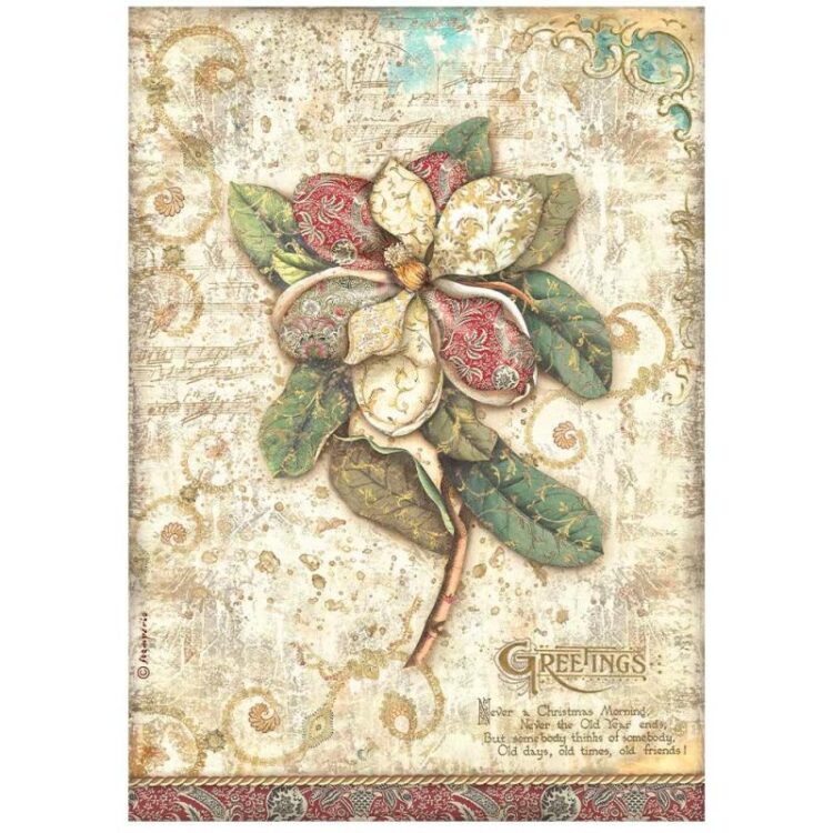 STAMPERIA CHRISTMAS DECOUPAGE RICE PAPER A4 - DFSA4794 - Image 1