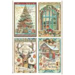STAMPERIA CHRISTMAS DECOUPAGE RICE PAPER A4 - DFSA4796