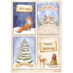 STAMPERIA WINTER DECOUPAGE RICE PAPER A4 - DFSA4802