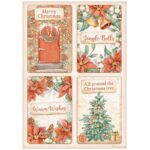 STAMPERIA CHRISTMAS DECOUPAGE RICE PAPER A4 - DFSA4808