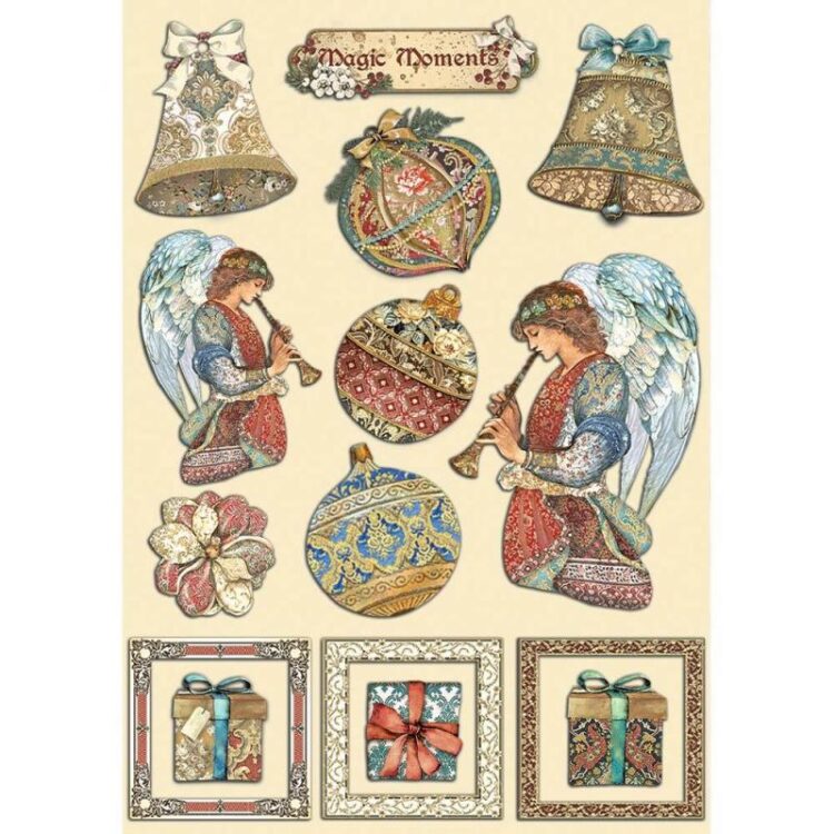 STAMPERIA CHRISTMAS WOODEN FIGURINES FOR DECORATION KLSP143 - Image 1