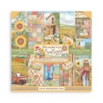 STAMPERIA SUNFLOWER DESIGN BLOCK 20.3/20.3 CM - SBBS83