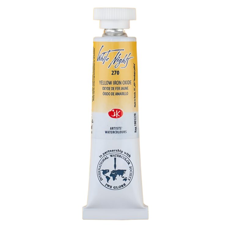 OXIDEEEEEEEEEEE LENINGRAD WATERCOLOR PAINT TUBE 10 ML. - YELLOW IRON OXIDE - Image 1